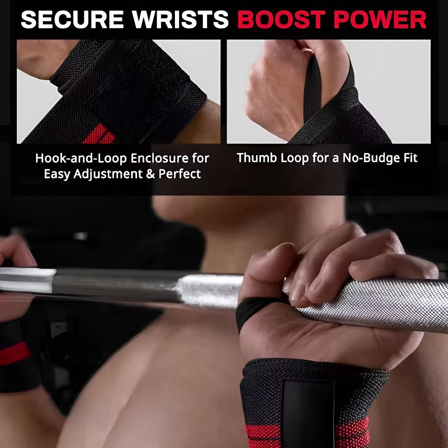 2PCS Heavy Duty Wrist Support Straps