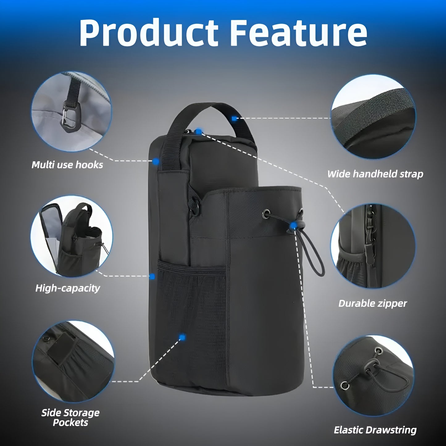 Strong Grip Magnetic Water Bottle Bag